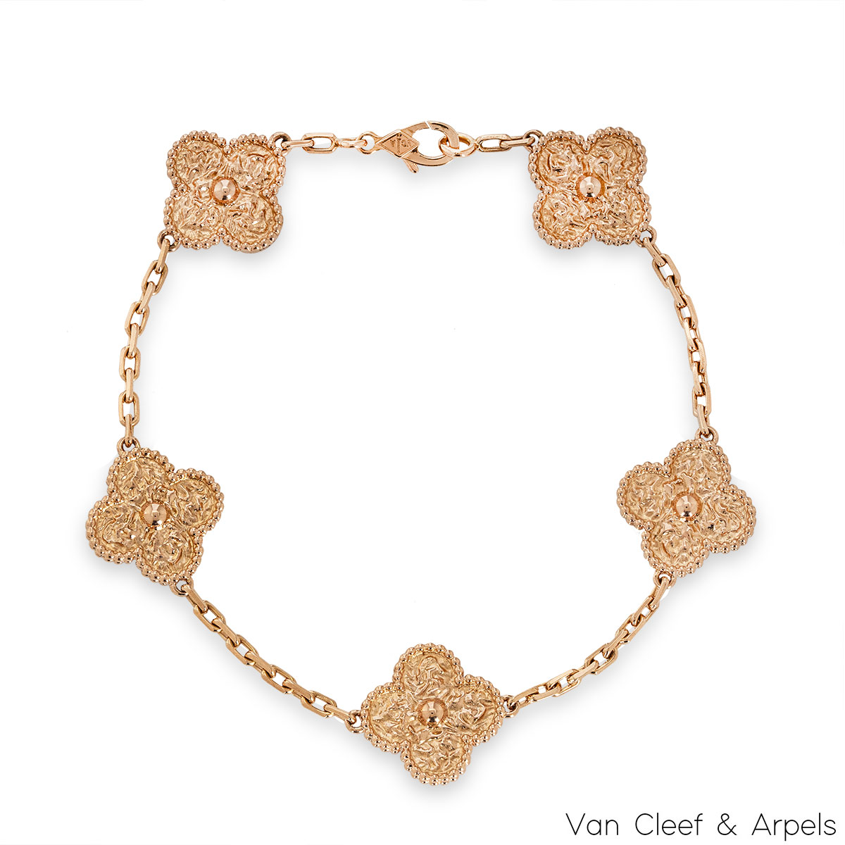 Van Cleef & Arpels Rose Gold Vintage Alhambra Bracelet VCARN9T300 Van Cleef & Arpels Rose Gold Vintage Alhambra Bracelet VCARN9T300